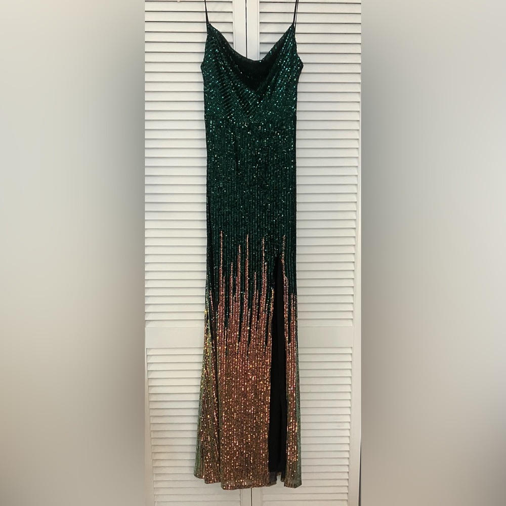 City Triangles Sequined Gown